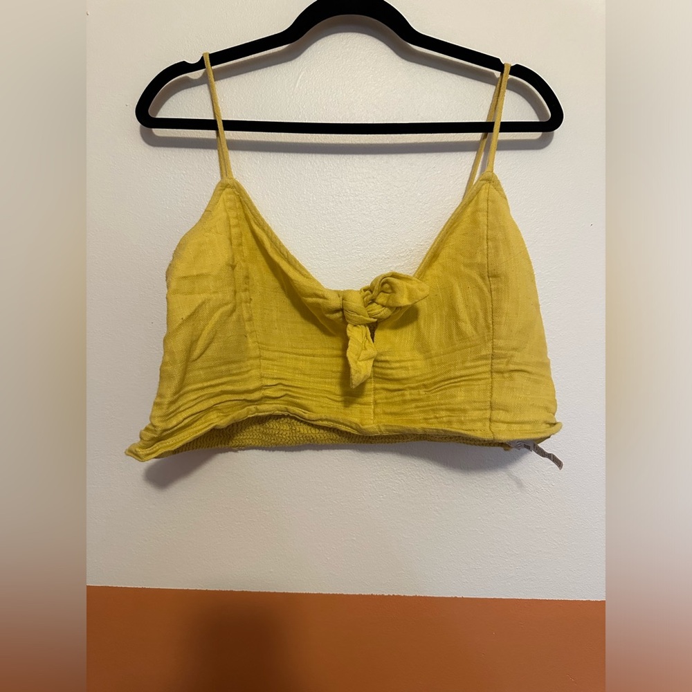 Aerie crop top yellow